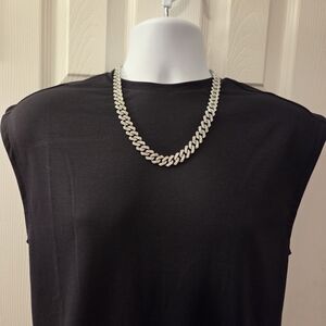 BLING NECKLACE & BRACELET SET ICED OUT TO THE MAX